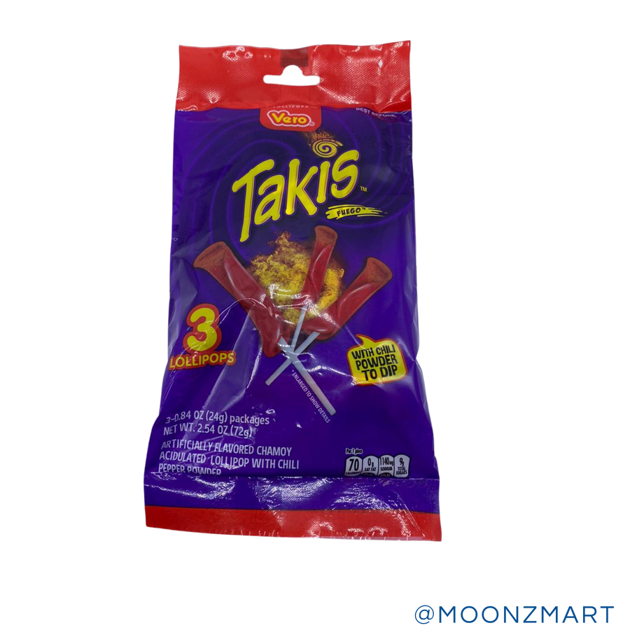 Takis Fuego LoLLIPOP Candy - MOONZMART